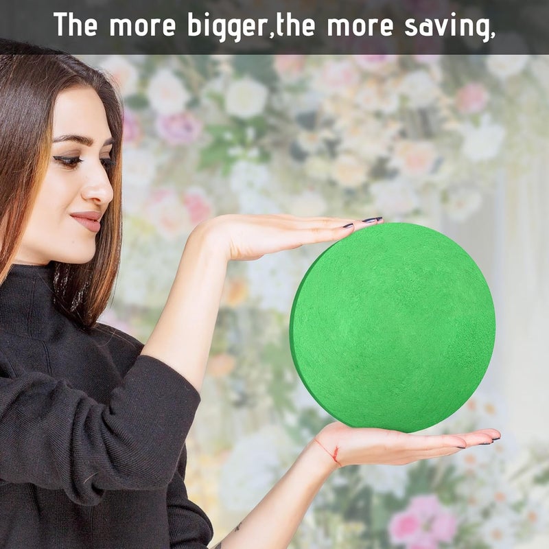 Max Shape Round Floral Foam Blocks,Large Dry Floral Foam for Artificial Flowers,Craft Project,Wedding Aisle Flowers,Arty Decoration 6 Pack (9.84'') - Image 3